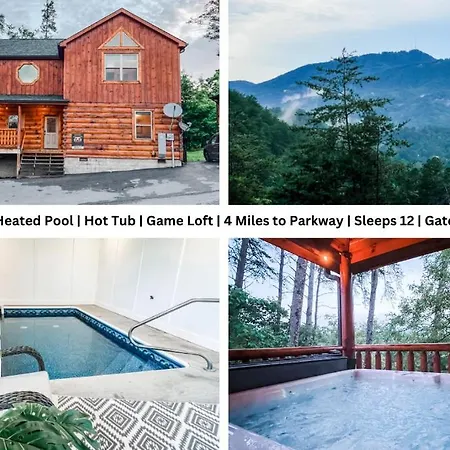 Indoor Heated Pool Hot Tub Cabin